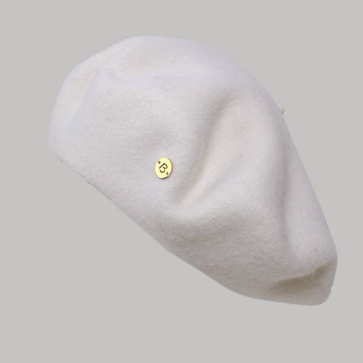 SIMPLE FRENCH BERET WITH LETTER B LOGO_CWAH1938