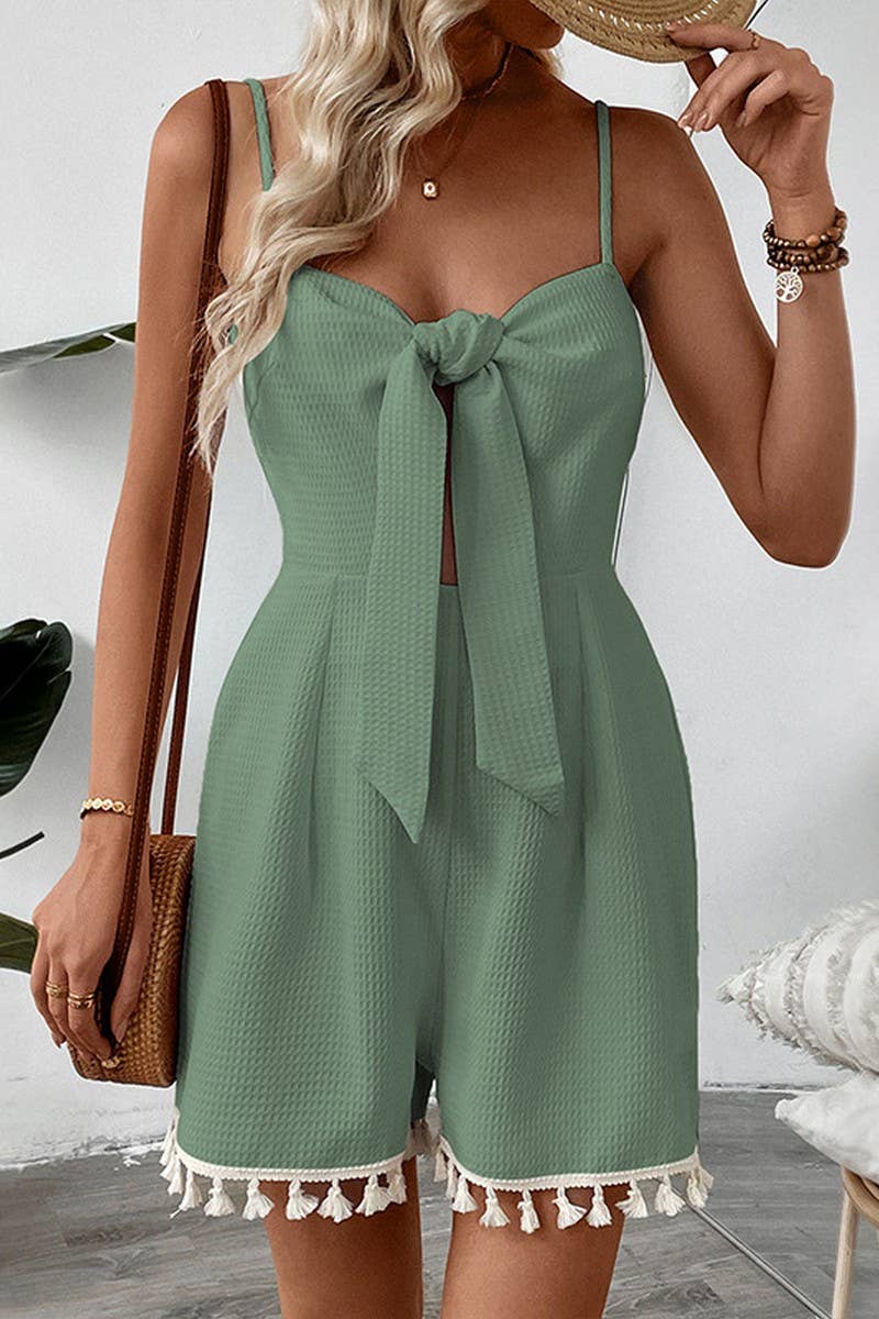 CWSJS1672_SOLID BOW TIE BACKLESS STRAP JUMPSUIT