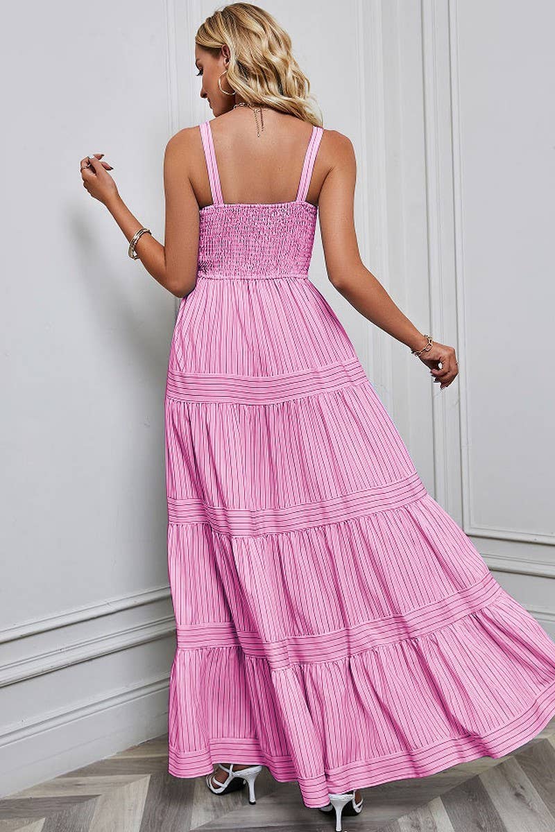 CWDMD1612_SLEEVELESS TANK TOP STRIPED MAXI DRESS