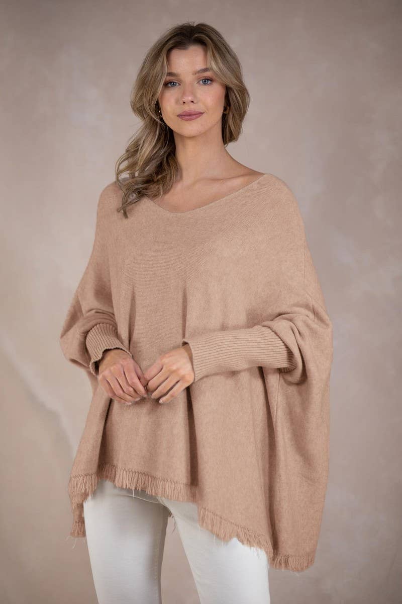CWOSWL6957_SOLID OFF SHOULDER LOOSE KNIT PULLOVER SWEATER