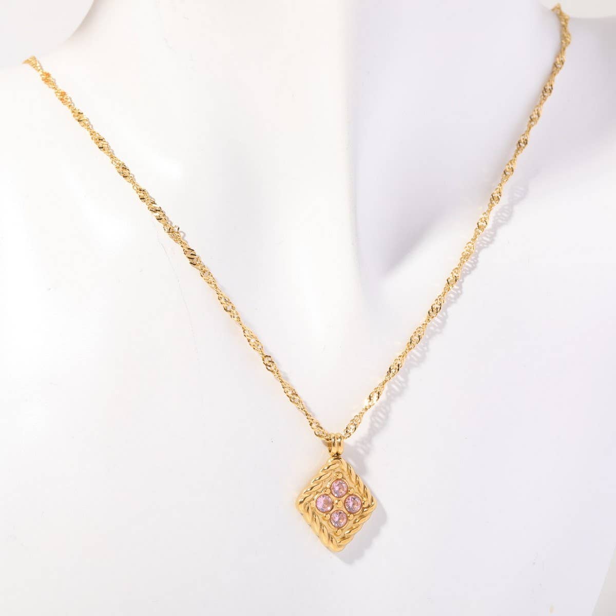 December birthstone colored zircon necklace