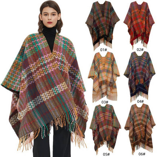 2024 NEW STYLE SHAWL WITH SLEEVES AND TASSELS_CWASC1204