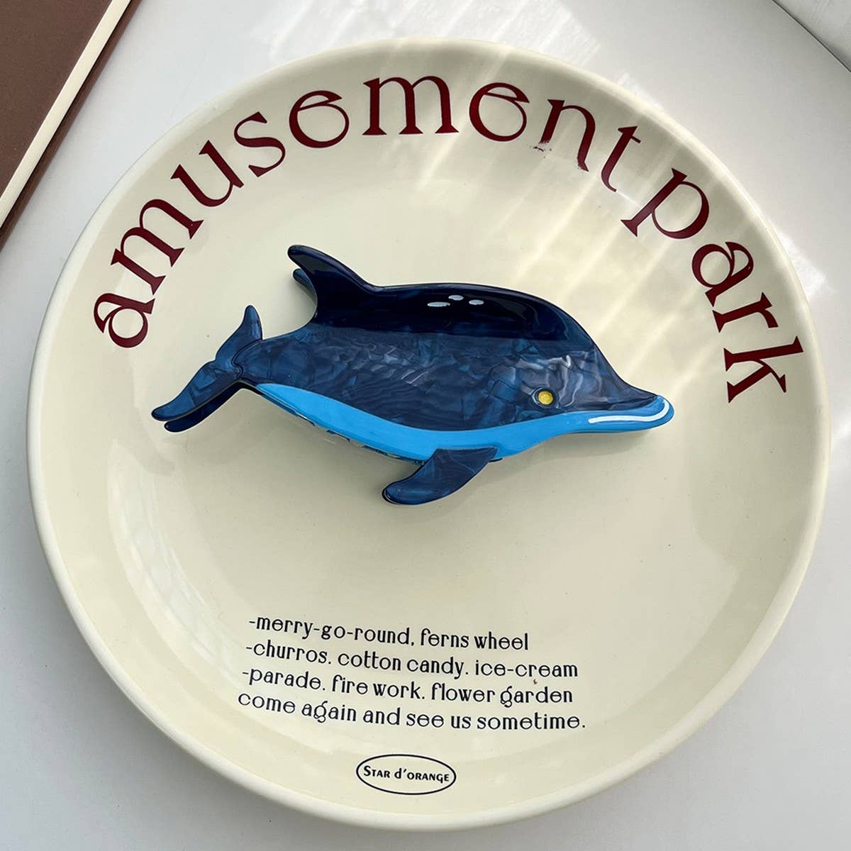 Dolphin Acetate Ocean Hair Claw Clip