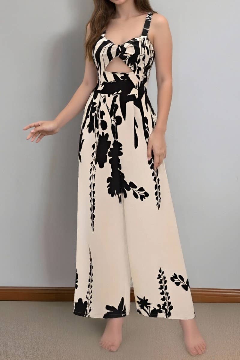 CWDMD6460_ETHNIC PRINT CINCHED WAIST BOHO JUMPSUIT