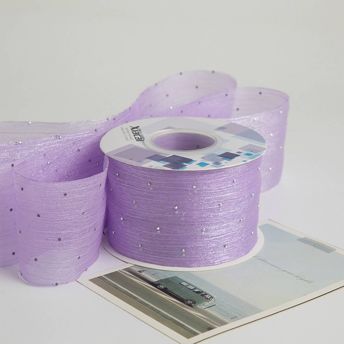 SILVER DOT HOT DIAMOND RIBBON BOW DIY RIBBON
