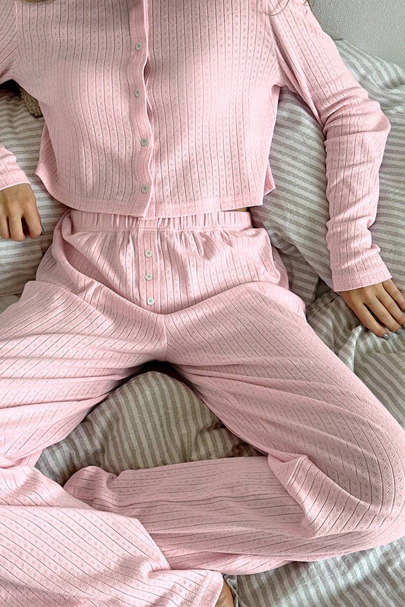 CWSPJ0182_LONG-SLEEVED TROUSERS PAJAMAS HOME WEAR SET