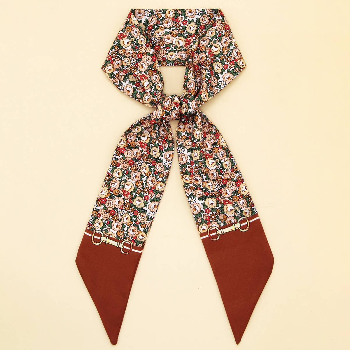 Chic Floral Letter Twilly Scarf Gift Wrap_CWASC0098