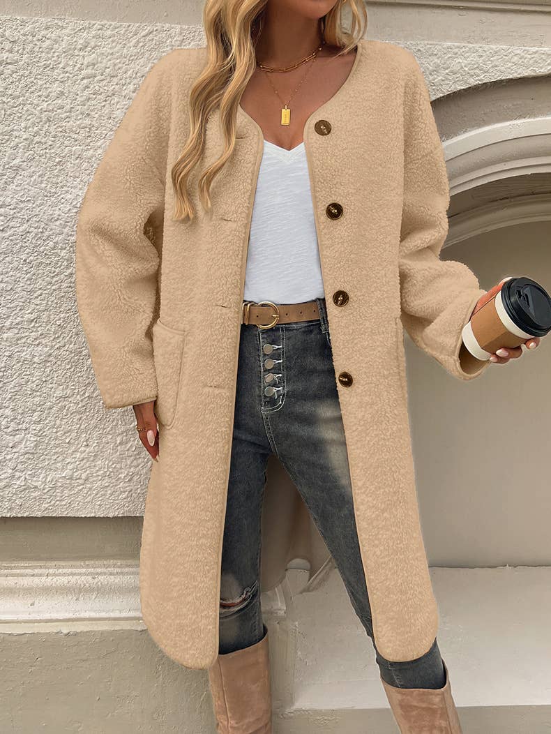 CASUAL CARDIGAN BREASTED POCKET TRENCH COAT