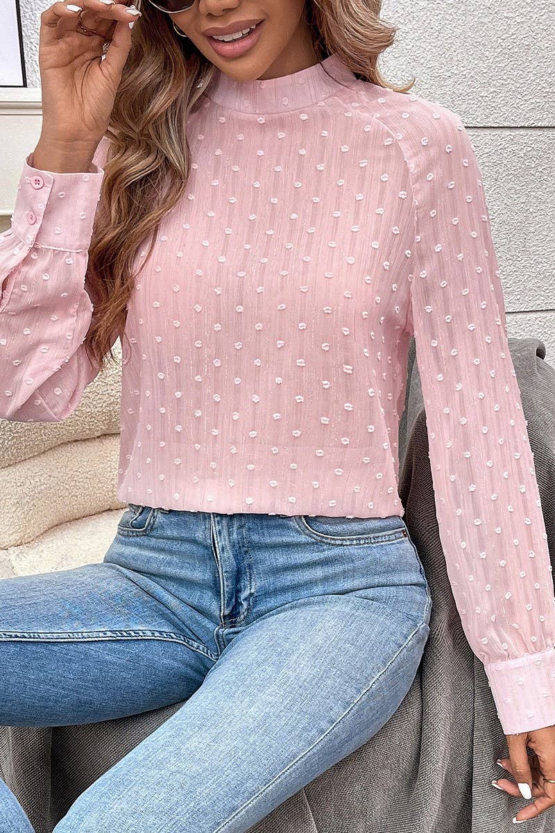 CWTBLL3847_LONG SLEEVE CUTOUT DETAIL PULLOVER SHIRT