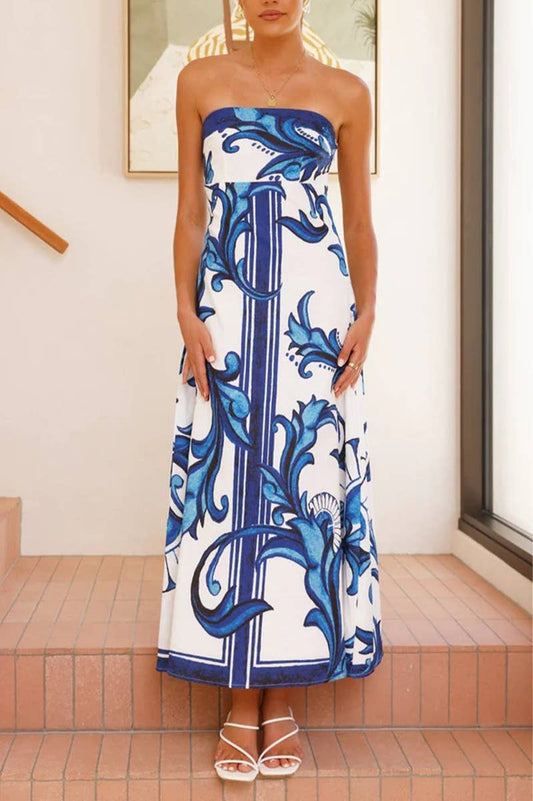 CWDMD5915_SLIM FIT TEMPERAMENT A-LINE SUSPENDER TUBE DRESS