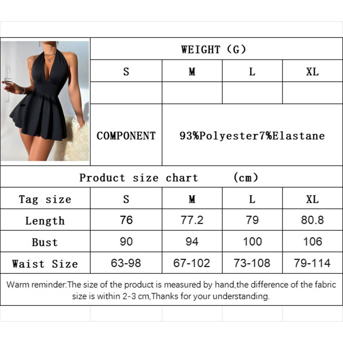 Deep V-neck halter back fashion halter dress