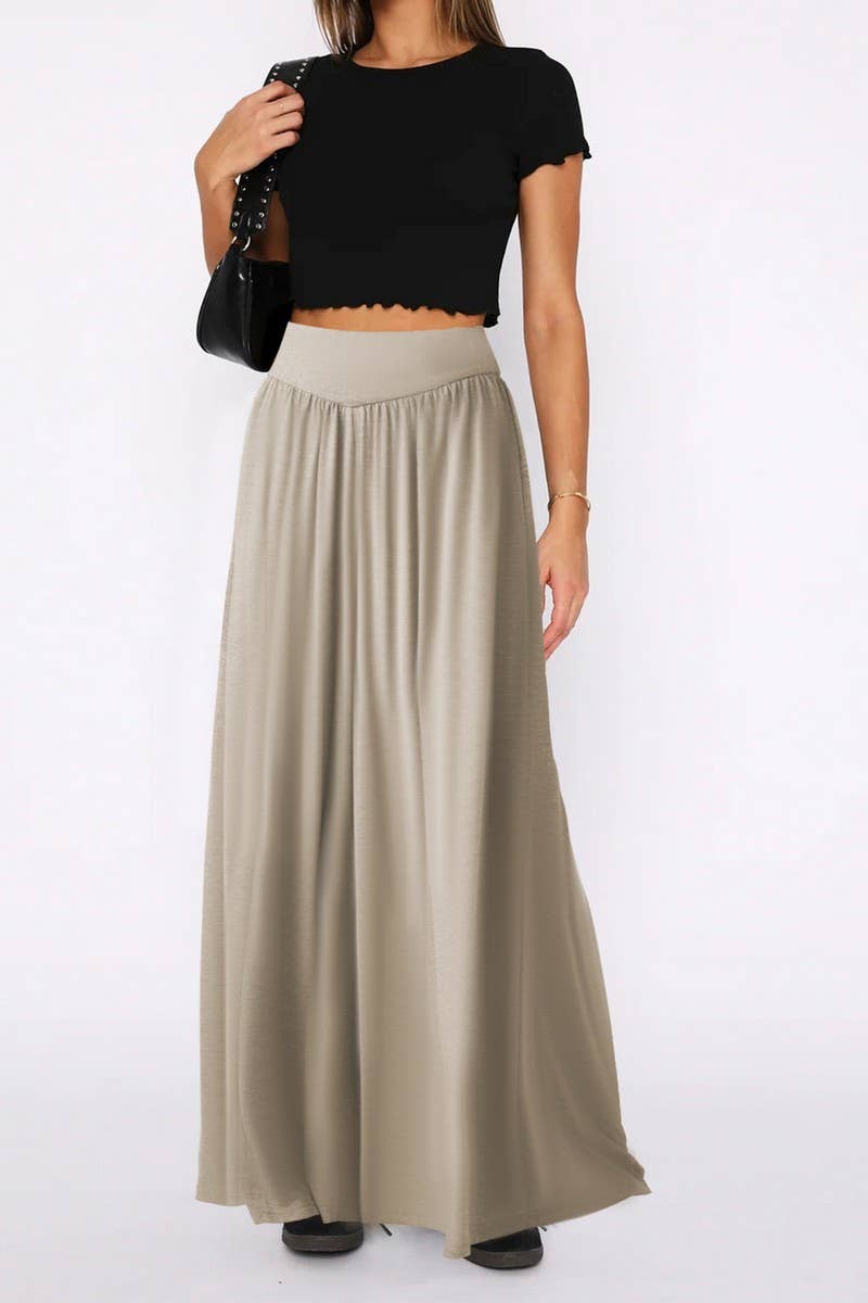 CWBLP1863_SOLID COLOR CASUAL HIGH WAIST WIDE LEG PANTS