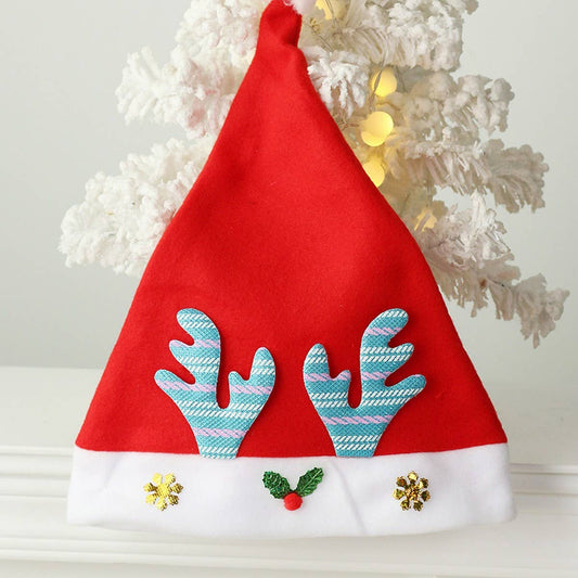 Reindeer Gold Velvet Santa Hat for Christmas_CWAJE05368
