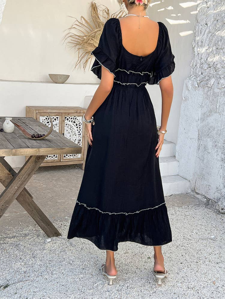 Bohemian Casual Reversible Short Sleeve Dress