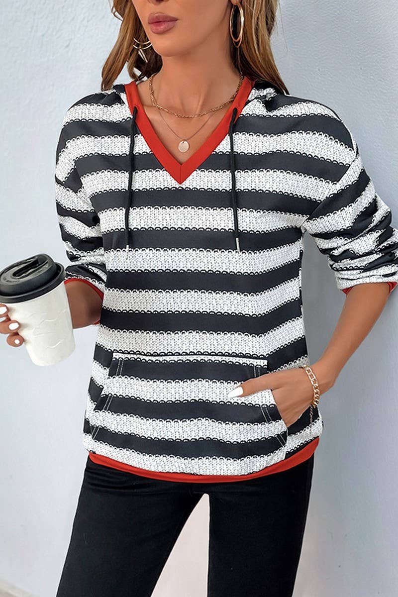 CWOHOL1108_NEW AUTUMN HOODED CASUAL ALL-MATCH SWEATSHIRT