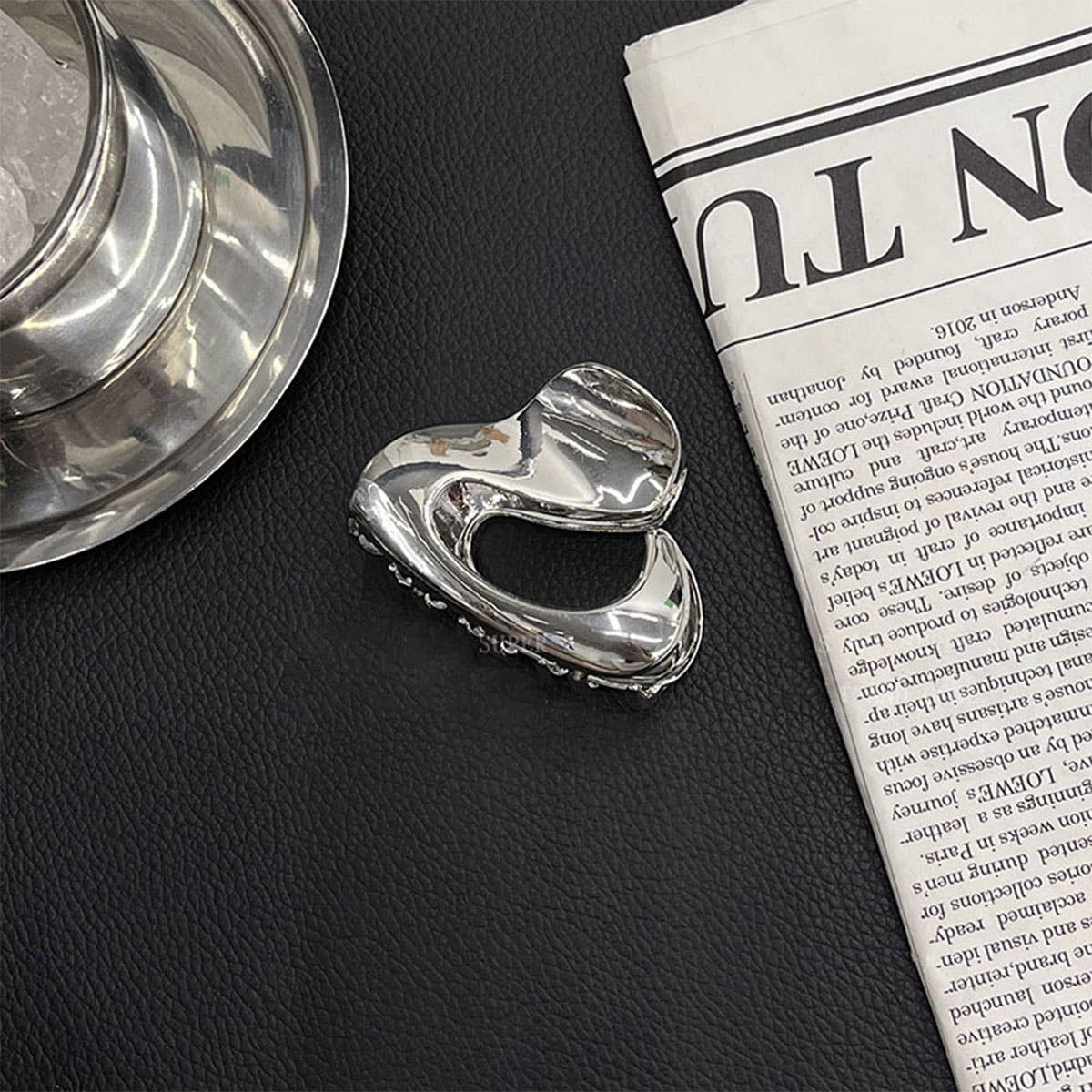 Irregular Metal Hair Claw - Trendy High Pony Clip_CWAHA0288