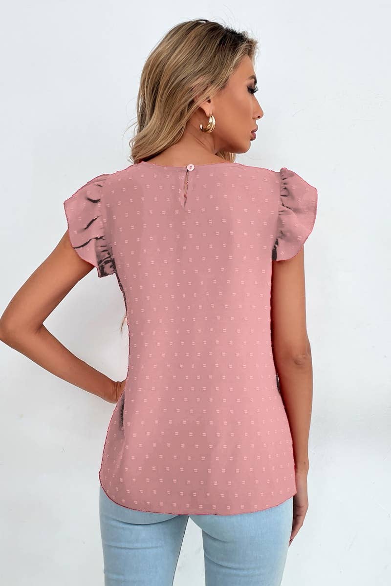 CWTBLSL0249_WOMEN'S CREW NECK HOLLOWED OUT SLEEVELESS TOP