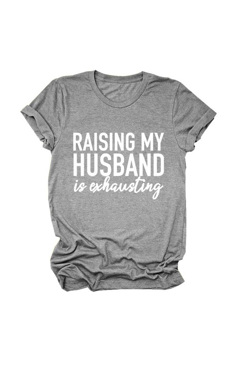 CWTTS1550_WOMEN'S SIMPLE LETTER PRINT ALL-MATCH T-SHIRT