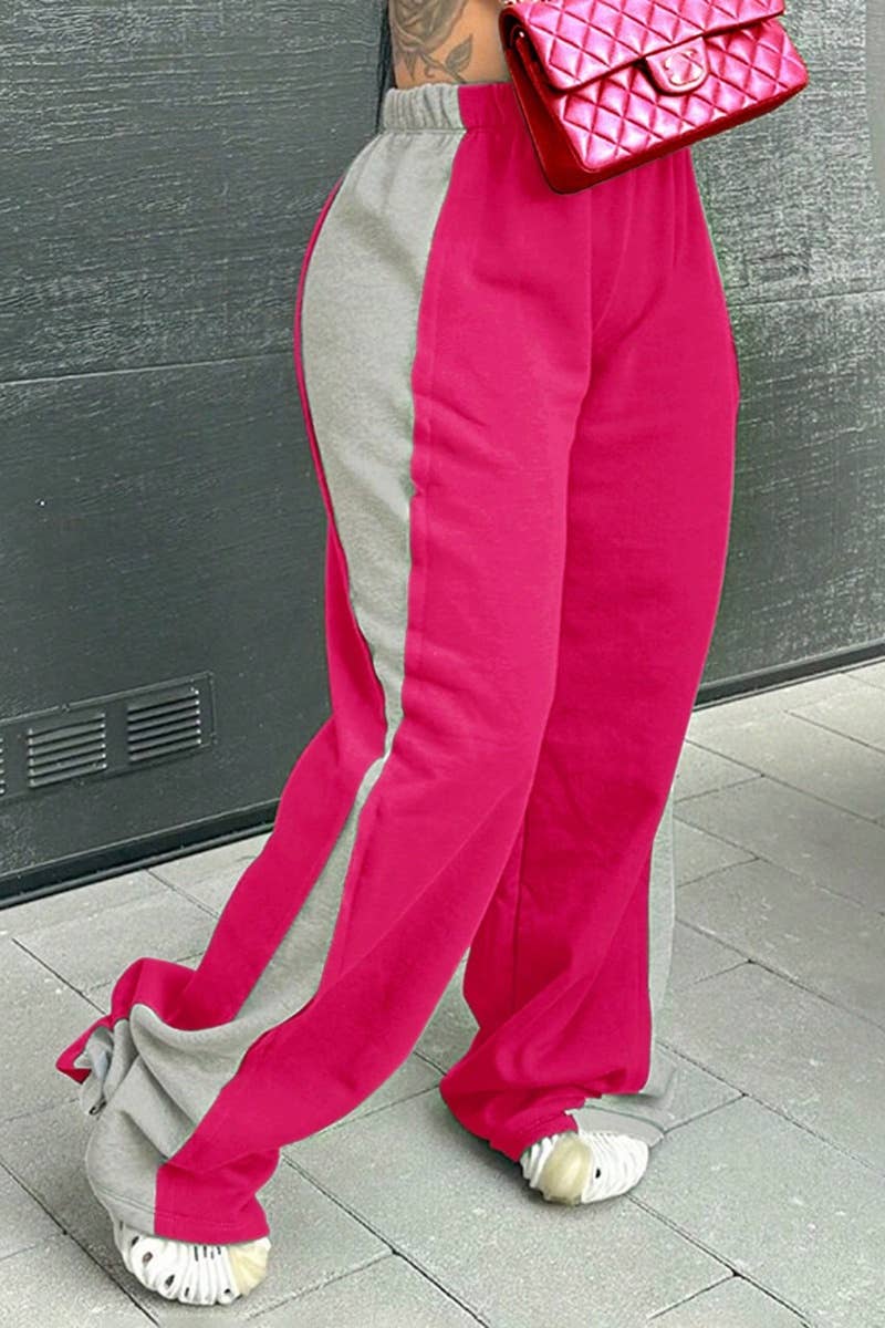 CWBMP0197_WINTER COLOR-MATCHING STRAIGHT-LEG PANTS