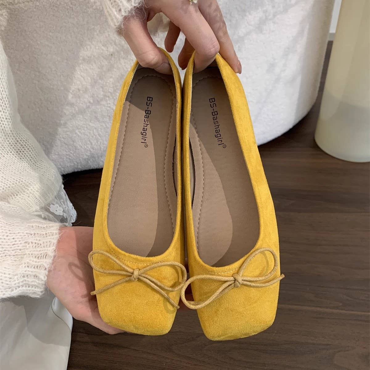 Suede Round Toe Flat Loafers for Women_CWSHF0072