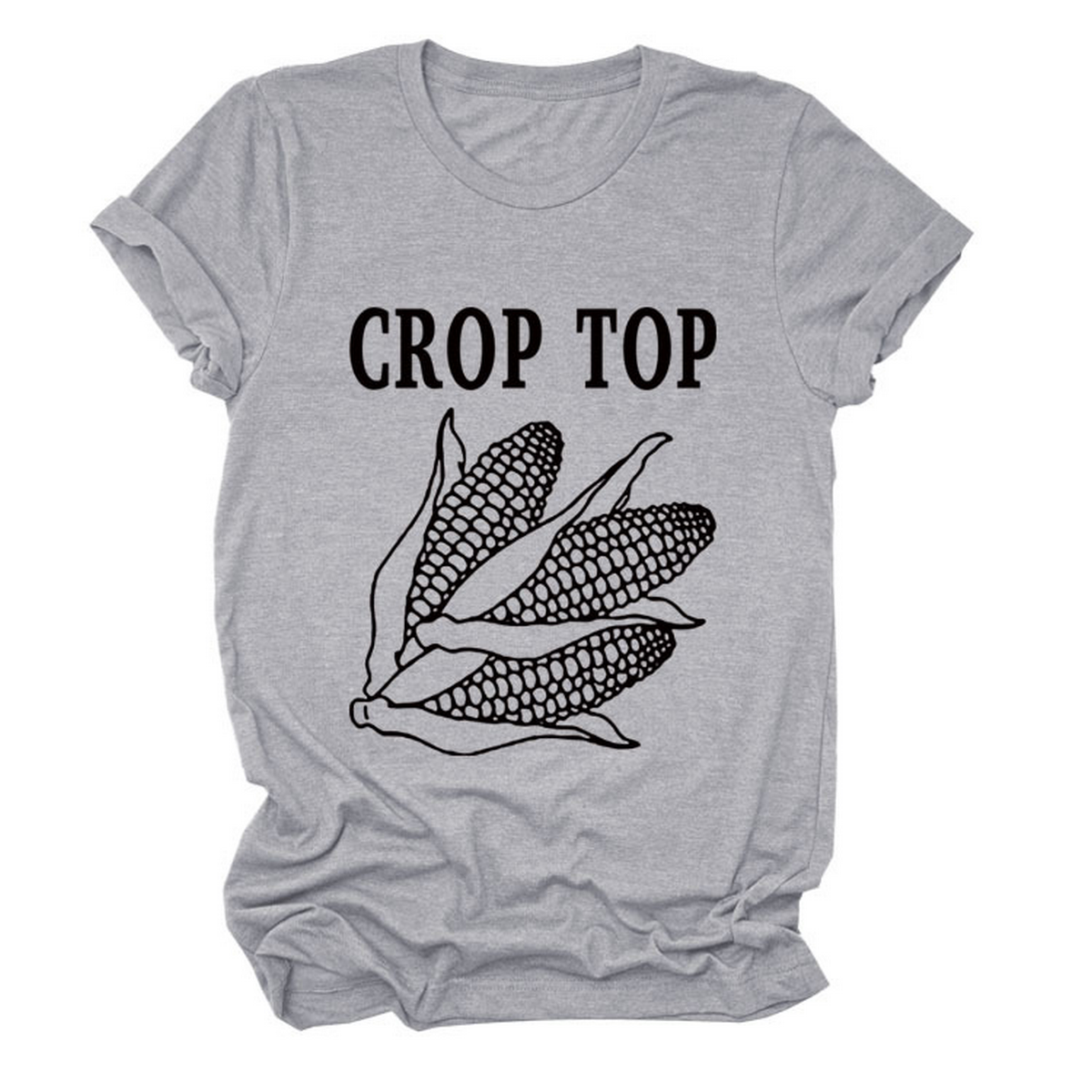 Corn Letter Print Tee ? Women¡¯s Casual T-Shirt