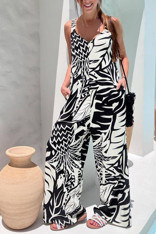 CWSJS1719_SUMMER LOOSE CASUAL SUSPENDER JUMPSUIT