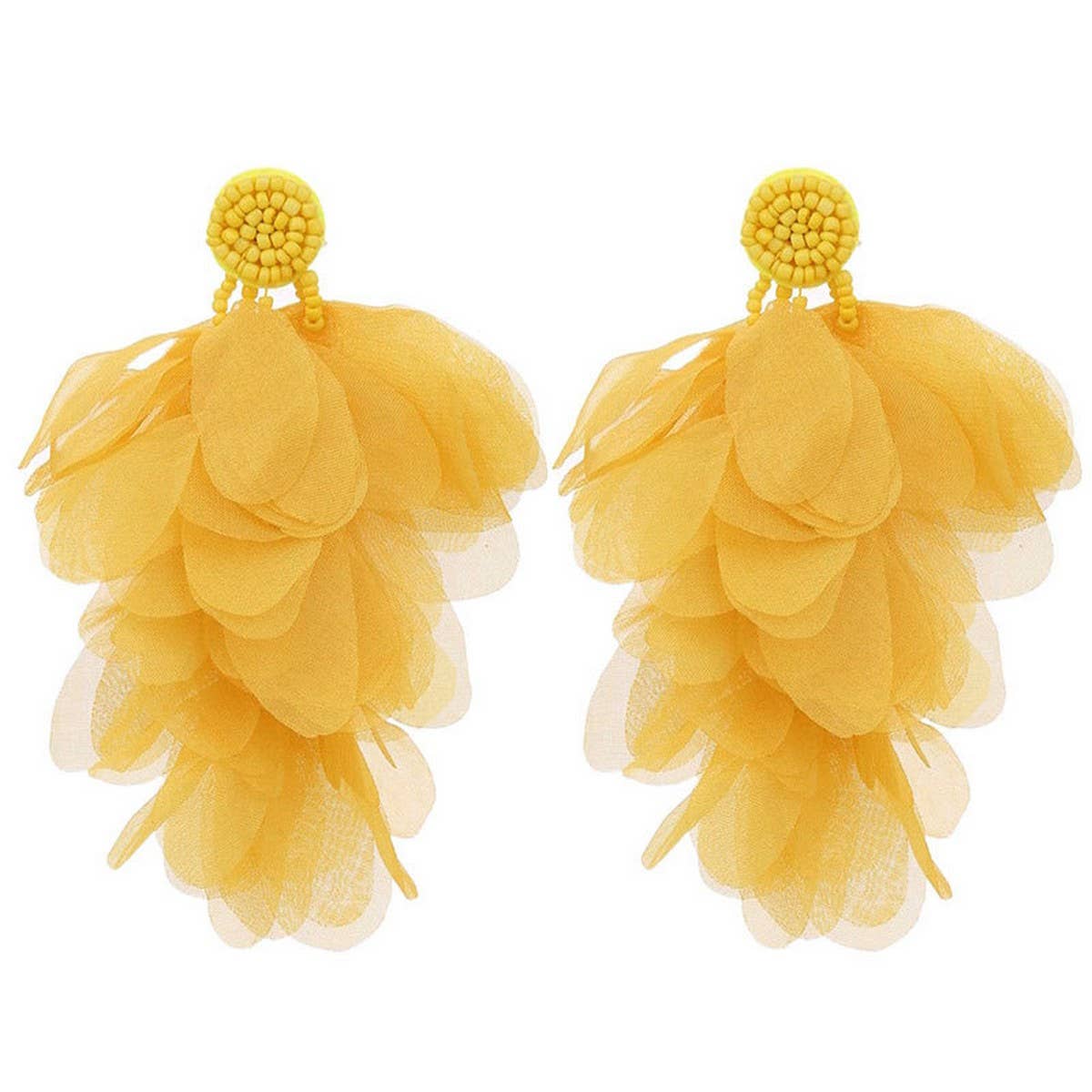 Handmade Fabric Tassel Earrings Bold Statement