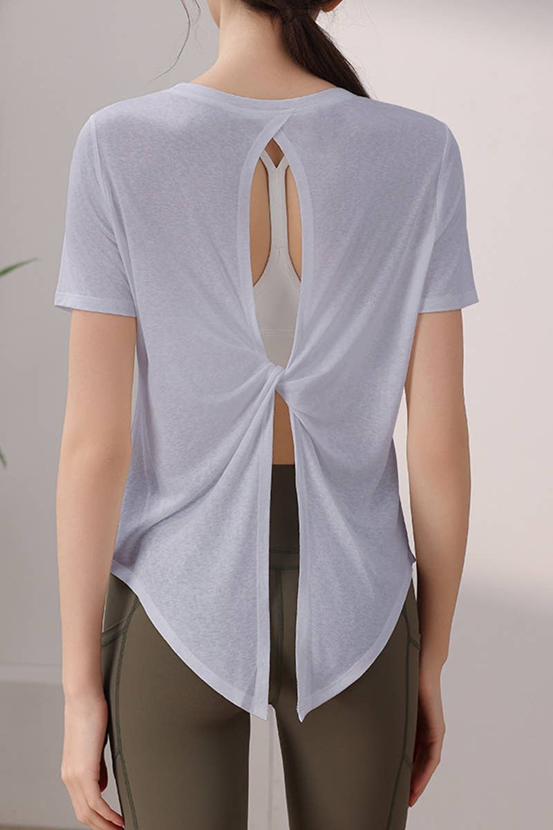 CWTTSL0371_NEW TENCEL SNOWFLAKE BACK SPORTS TOP