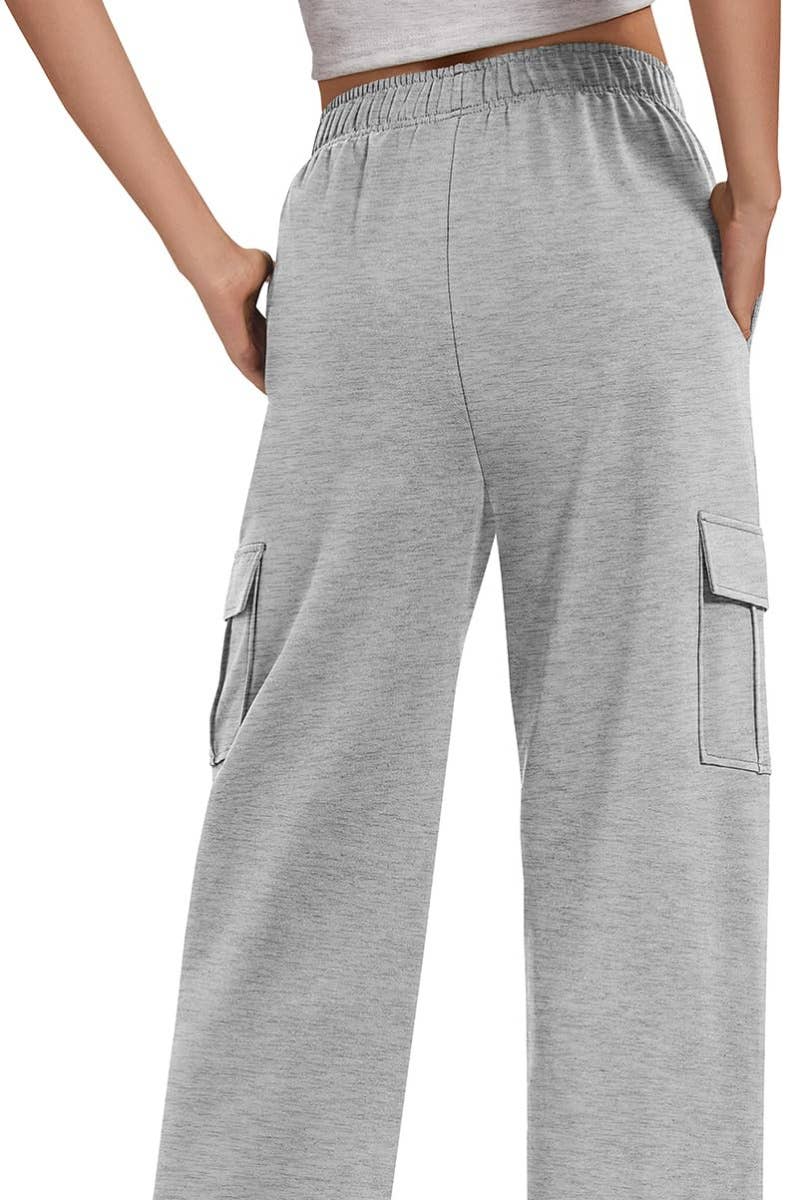 CWBMP0189_CARGO LOOSE SPORTS WIDE LEG POCKET PANTS