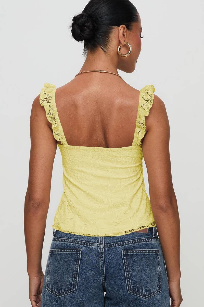 CWTTK0934_SOLID COLOR SEXY LACE PANEL CAMI TOP