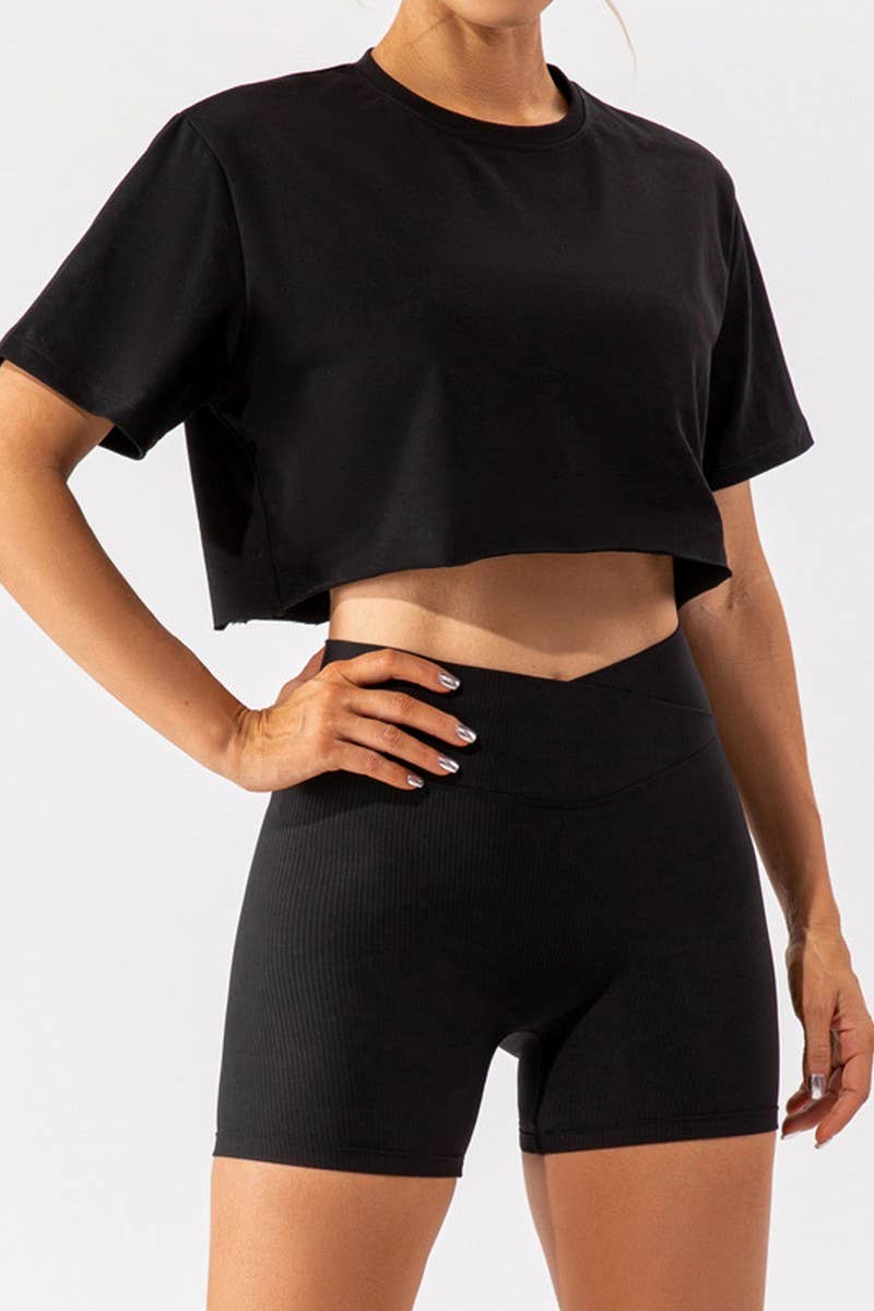 CWTTS1593_CASUAL RUNNING AND FITNESS LOOSE SPORTS T-SHIRT