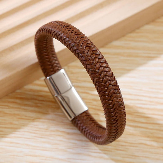 SIMPLE MAGNETIC CLASP HANDWOVEN BRACELET_CWAJE1458