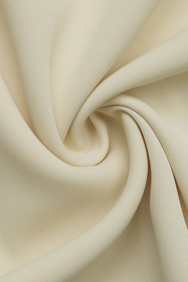 CWTBLS1852_SUMMER SCARF COLLAR LIGHT APRICOT SHIRT