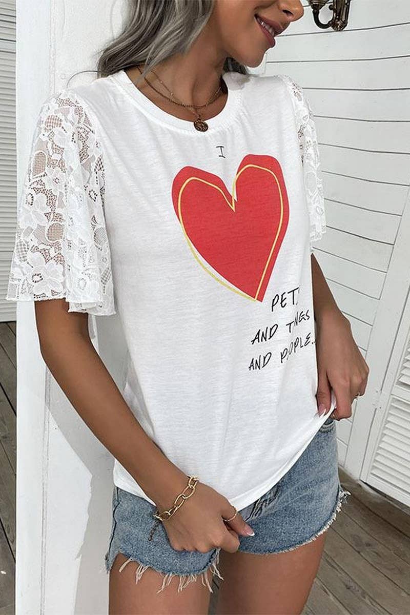 CWTTL1958_SUMMER LOVE PRINTED CASUAL WOMEN'S T-SHIRT
