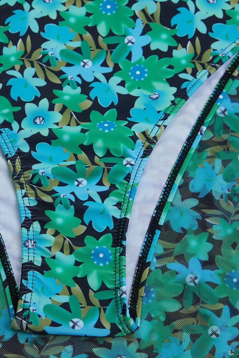 CWMW0796_METAL U-SHAPED THREE PIECE SWIMSUIT SET