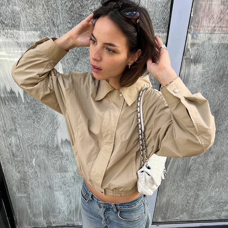 CARGO STYLE LAPEL LOOSE CASUAL HANDSOME JACKET