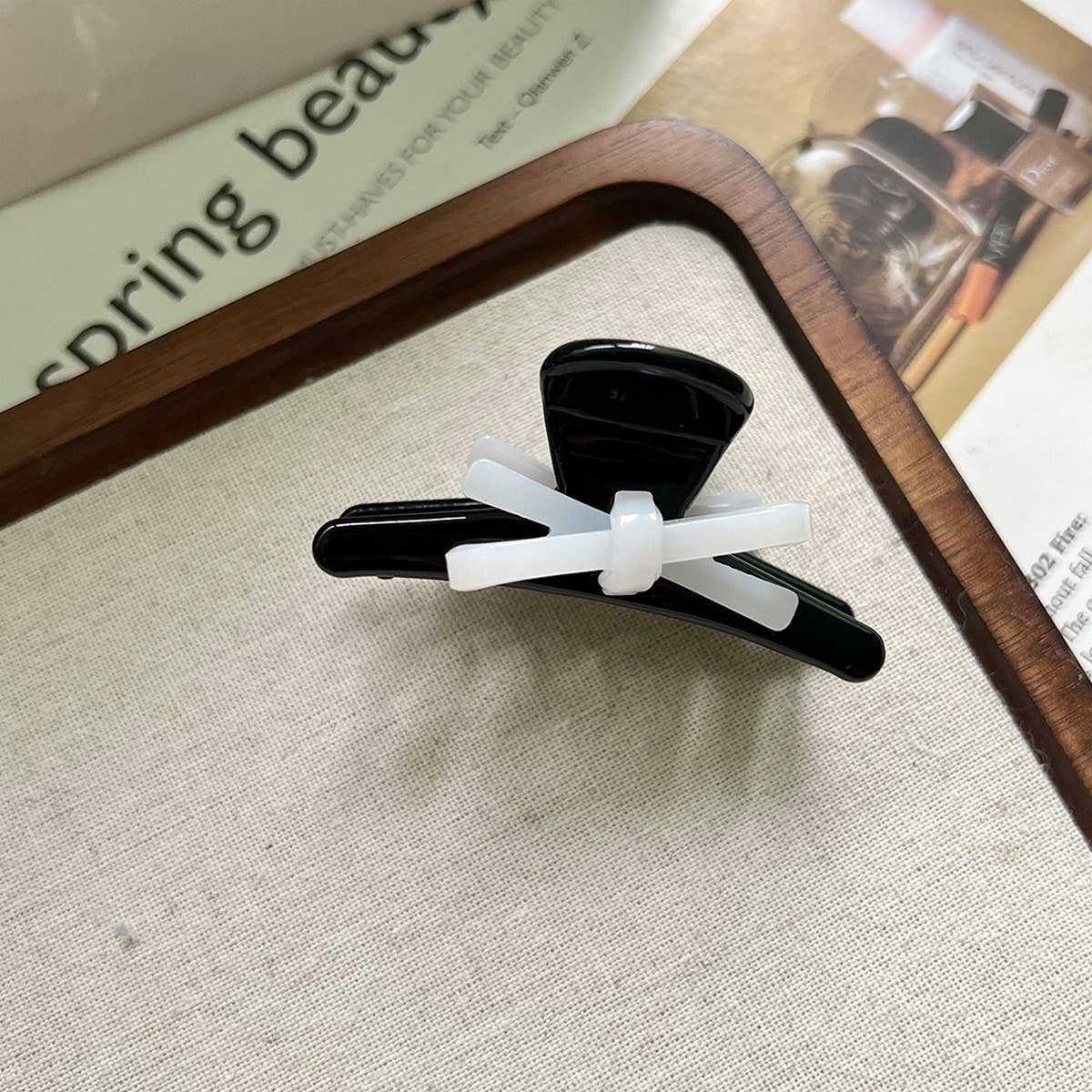 Cute Bow Cherry Acetate Hair Claw Clip for Girls