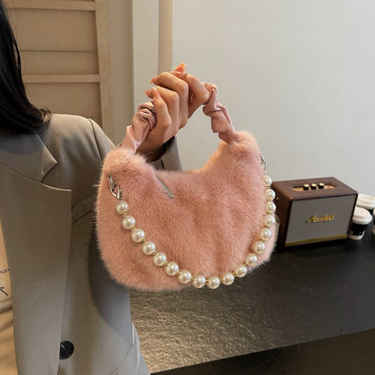 WINTER VERSATILE SHOULDER AND CROSSBODY PLUSH BAG_CWAB3972