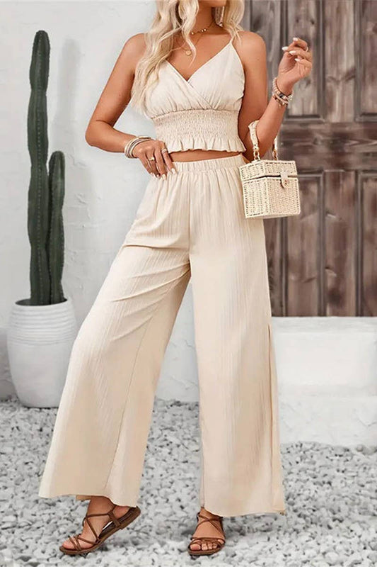 CWSS1120_SUMMER STRAIGHT SLIT CASUAL TWO-PIECE