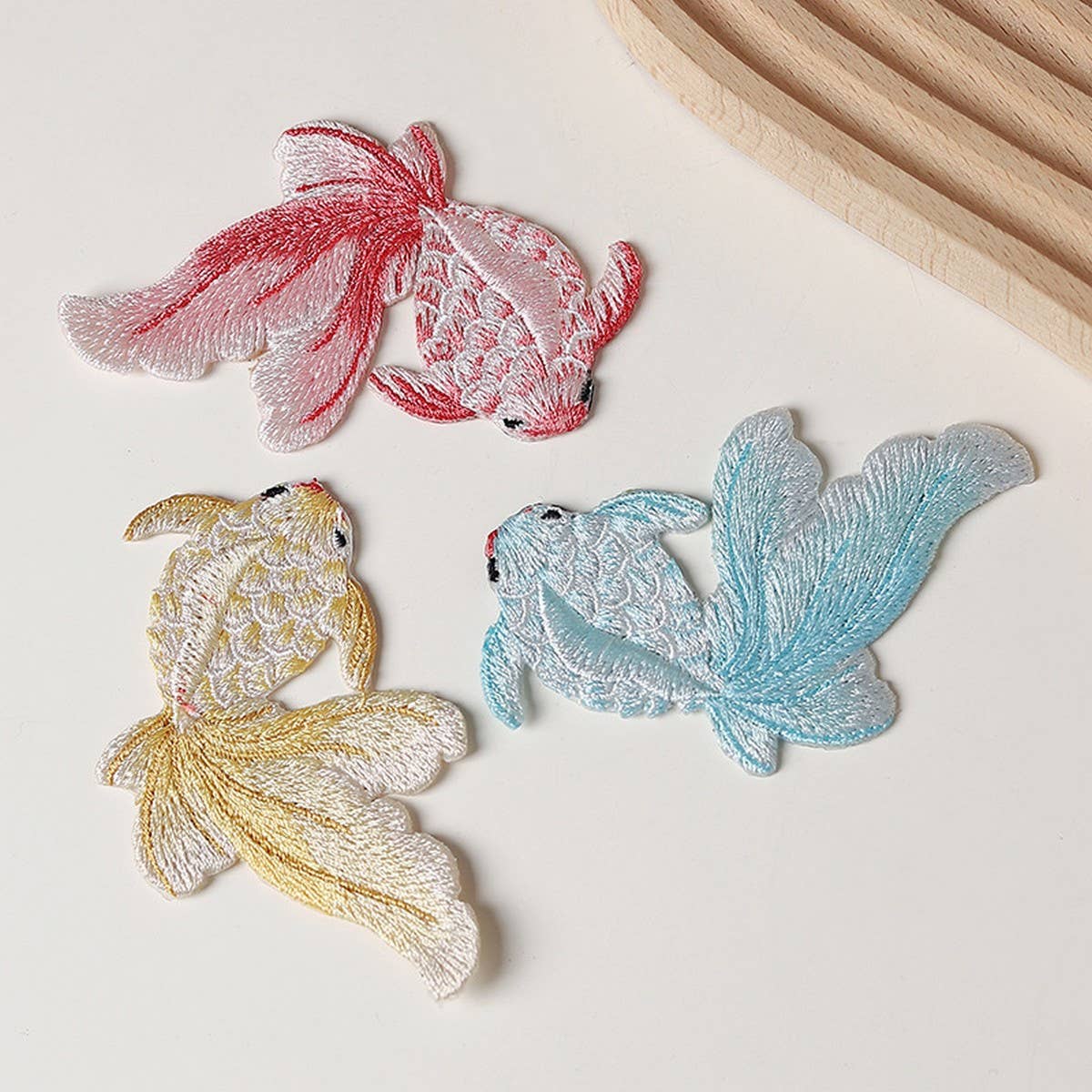 3D Goldfish Embroidered Patch for Stain Repair_CWMM5930