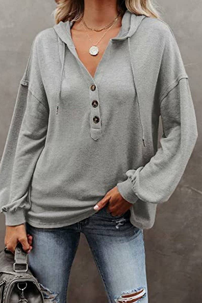 CWOHOL0615_CASUAL LOOSE SOLID COLOR HOODIE SWEATSHIRT