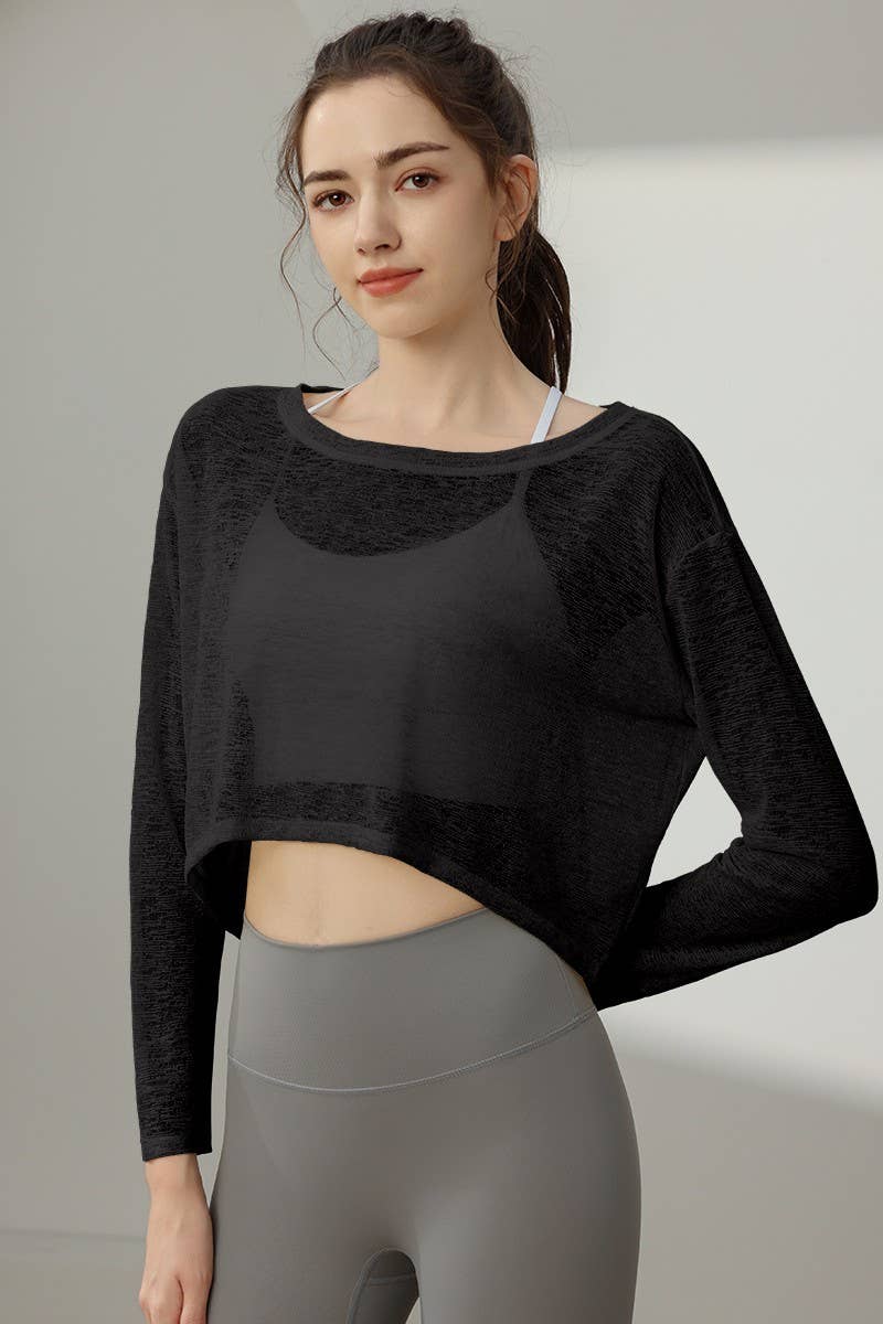 CWTBLL1588_SUN PROTECTION LONG SLEEVE SPORTS YOGA CLOTHES