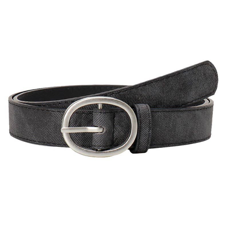 Fashionable and casual oval alloy belt