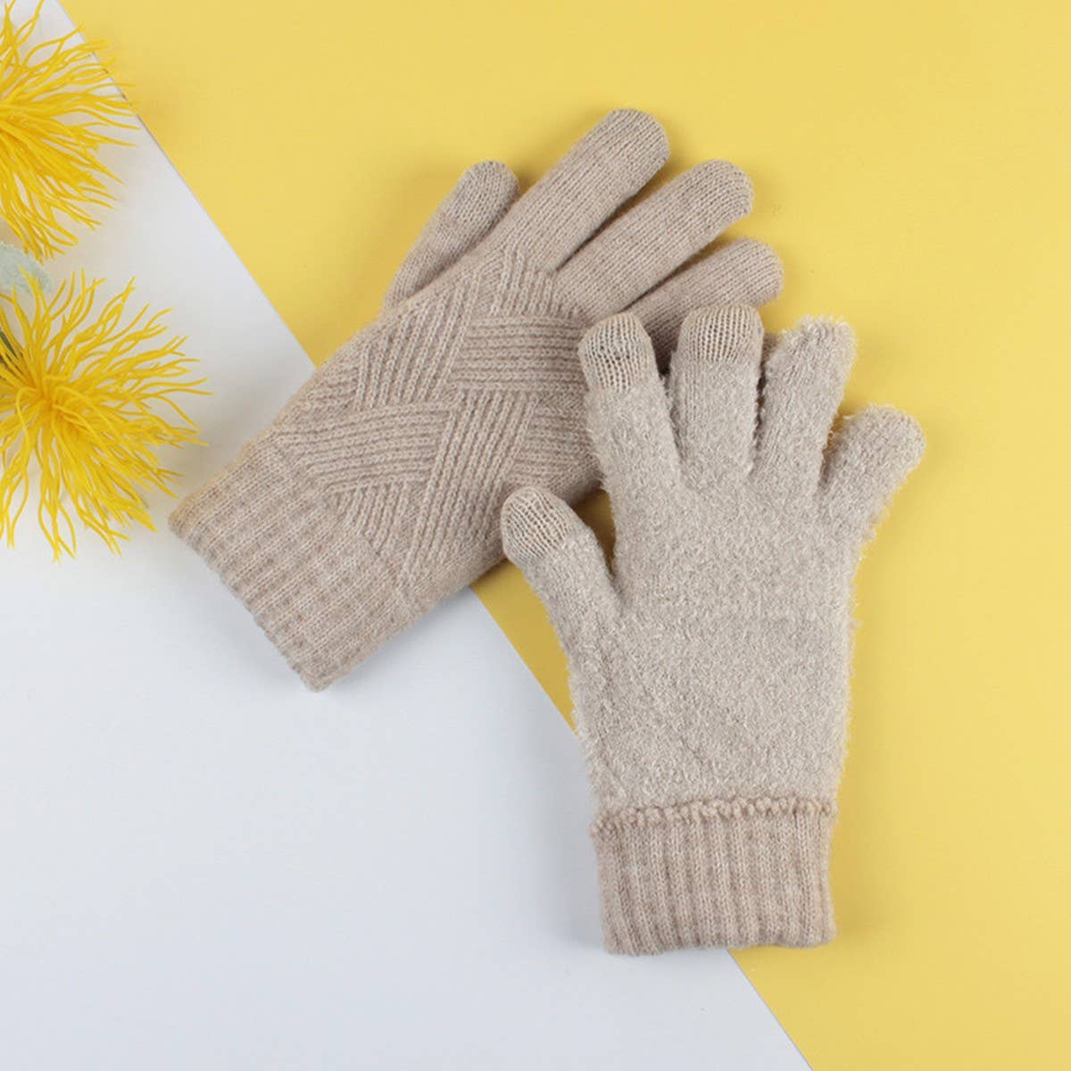 WINTER WOMEN'S TOUCH SCREEN KNITTED GLOVES_CWAG0375