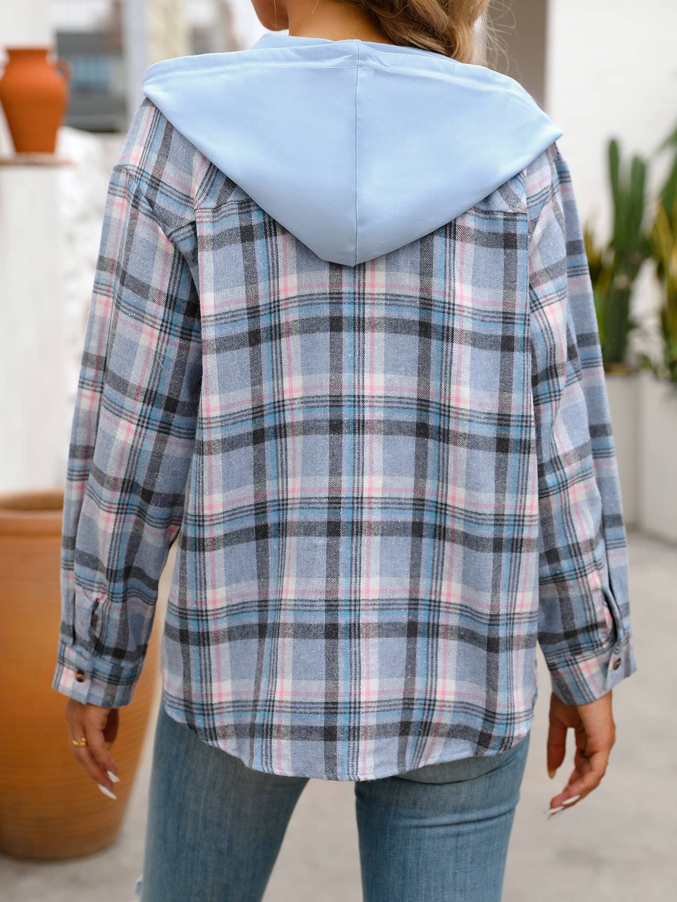 CASUAL FASHION OVERSIZE PLAID SHIRT