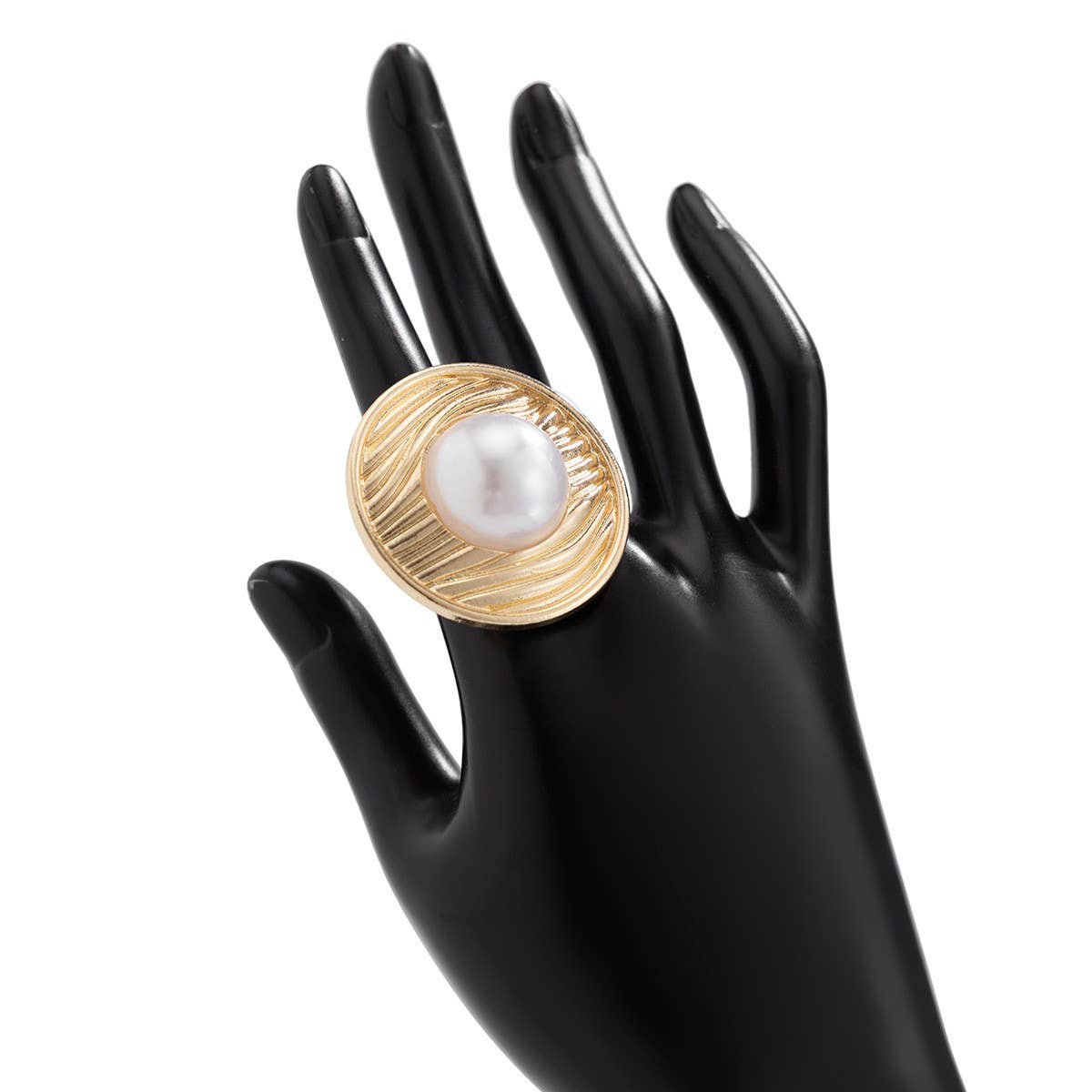 IRREGULAR GEOMETRIC HOLLOW WINDING ALLOY RING