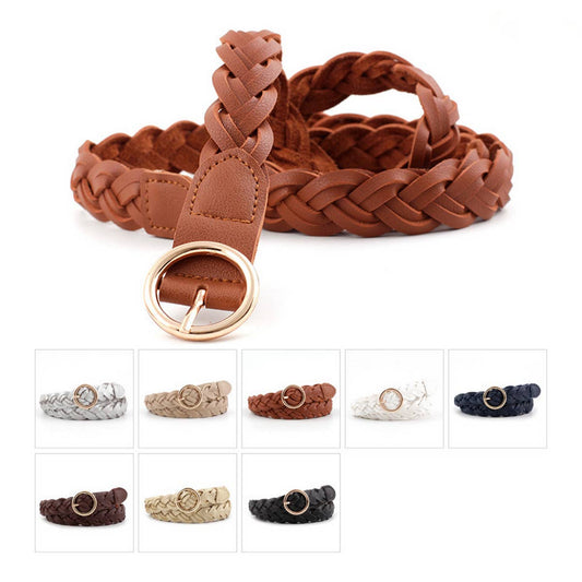 CWABE0896_SIMPLE ROUND JAPANESE BUCKLE TWIST BELT