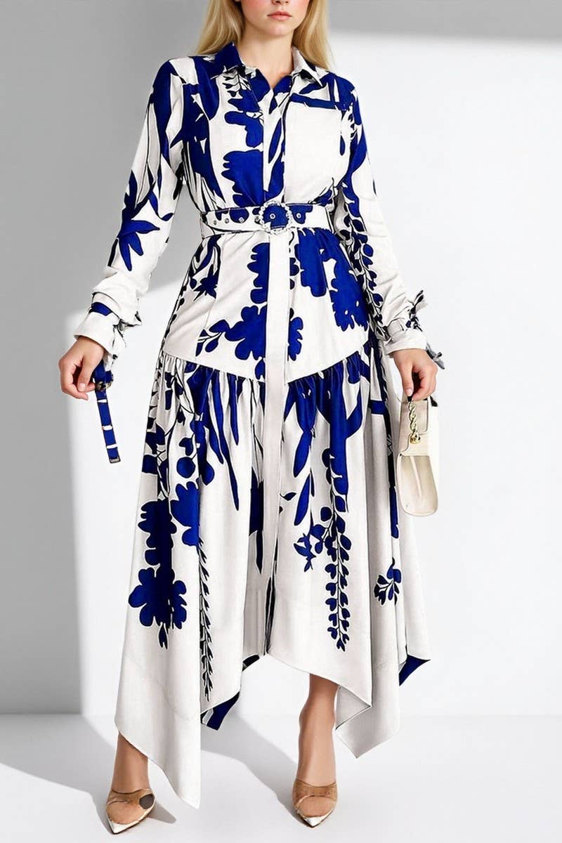 CWDMD01260_2025 PLUS SIZE FLORAL PRINT ASYMMETRICAL DRESS