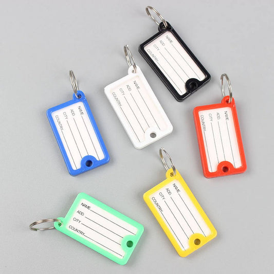 100 PACK CLEAR FLIP KEY TAG SORTING TAG LABELS_CWMM2079