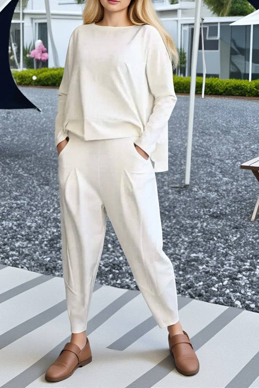 CWSTB00384_SOLID CREWNECK LONG SLEEVE LONG PANTS SET